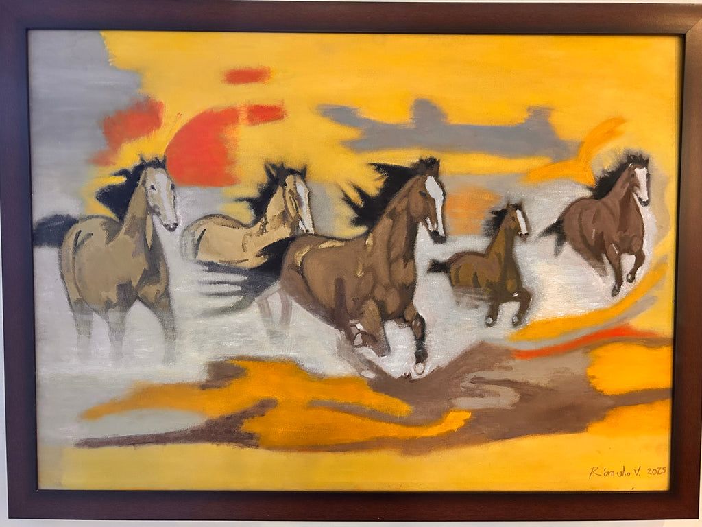 Caballos en la niebla