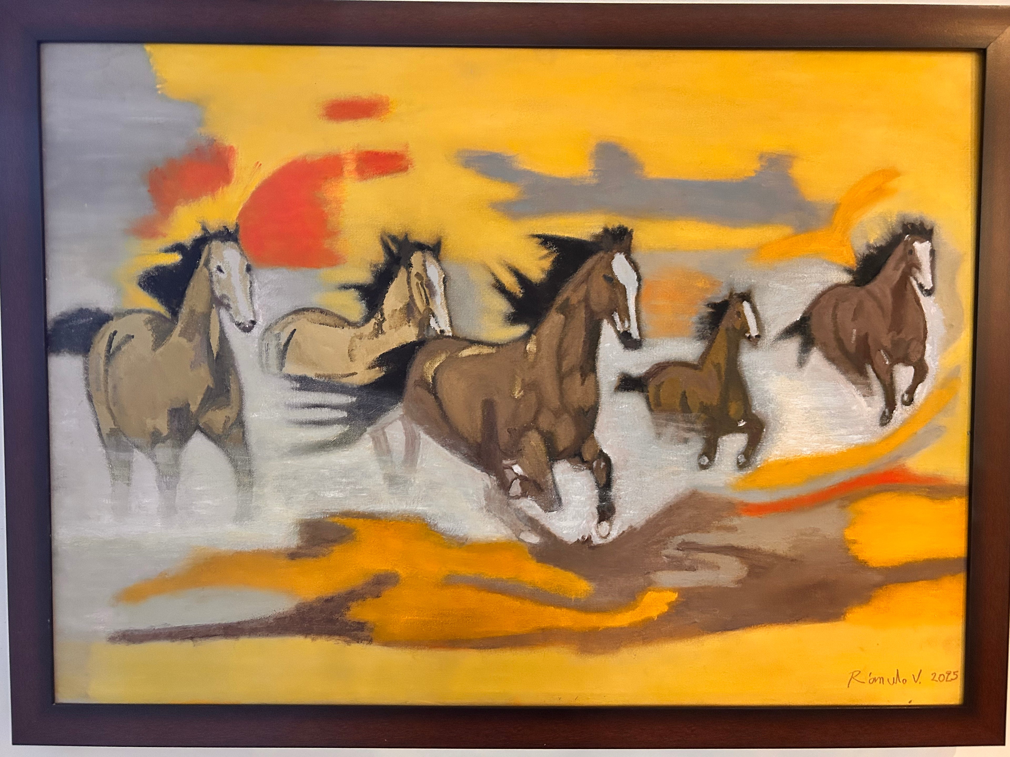 Caballos en la niebla